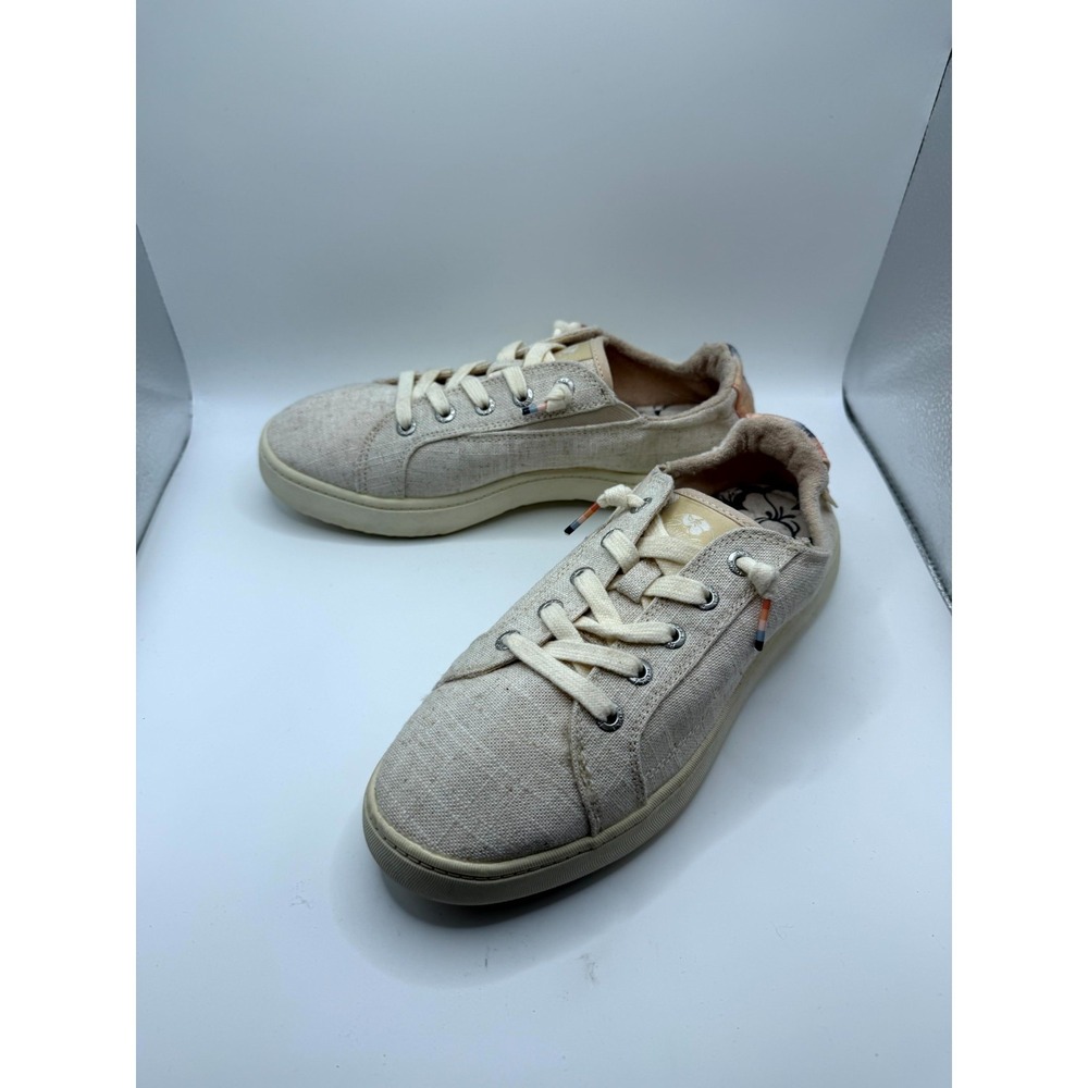 Roxy Bayshore Plus ARJS600485 Womens 8.5 Sneaker Beige Textile Comfort Shoes